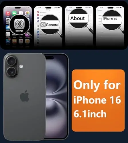 FNTCASE iPhone 16 uchun telefon qutisi: Magnitli shaffof mat zarbga chidamli ingichka mobil telefon qopqog'i - Harbiy darajadagi tushishga chidamli qattiq orqa barmoq izlariga qarshi himoya qutisi - 2