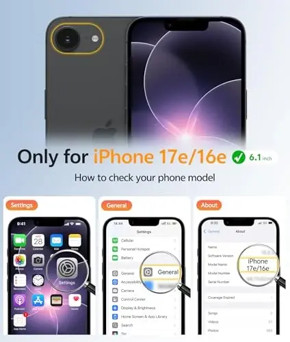 FNTCASE iPhone 16e Phone Case uchun: iPhone 16E 2025 Magnit Matt Harbiy Darajadagi Tushishdan Himoya Telefon Qopqog'i | Yupqa Sirpanishga Qarshi Bardoshli Zarba o'tkazmaydigan G'iloflar - 2
