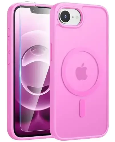 FNTCASE iPhone 16e Phone Case uchun: iPhone 16E 2025 Magnit Matt Harbiy Standartga Muofiq Tushishdan Himoya Qiluvchi Telefon G'ilofi | Yupqa Sirpanishga Qarshi Chidamli Zarba o'tkazmaydigan G'iloflar 