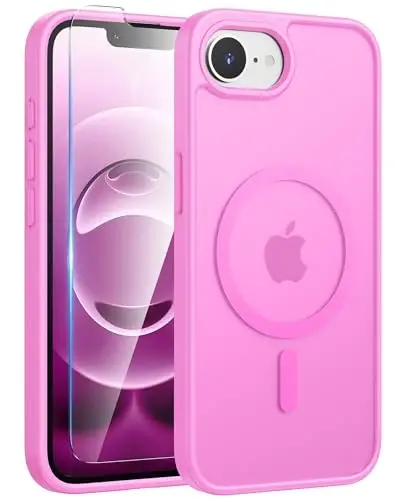 FNTCASE iPhone 16e Phone Case uchun: iPhone 16E 2025 Magnit Matt Harbiy Standartga Muofiq Tushishdan Himoya Qiluvchi Telefon G'ilofi | Yupqa Sirpanishga Qarshi Chidamli Zarba o'tkazmaydigan G'iloflar - FNTCASE