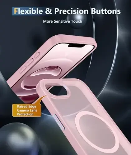 FNTCASE iPhone 16e uchun telefon g‘ilofi: iPhone 16E 2025 magnitli mat harbiy darajadagi tushishdan himoya telefon qopqog‘i | Yupqa sirpanishga qarshi bardoshli zarbga chidamli g‘iloflar - 6