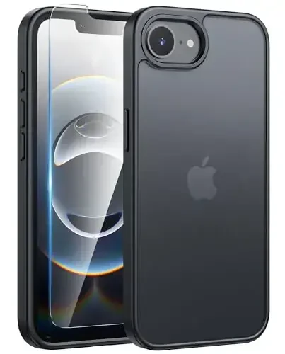 FNTCASE iPhone 16e uchun telefon qutisi: iPhone 16E 2025 Mat harbiy darajadagi tushishdan himoya qiluvchi telefon qopqog'i | Yupqa sirpanishga qarshi bardoshli zarbga chidamli qutilar 