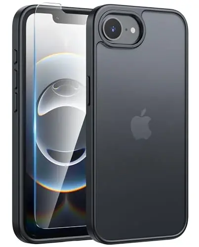 FNTCASE iPhone 16e uchun telefon qutisi: iPhone 16E 2025 Mat harbiy darajadagi tushishdan himoya qiluvchi telefon qopqog'i | Yupqa sirpanishga qarshi bardoshli zarbga chidamli qutilar 