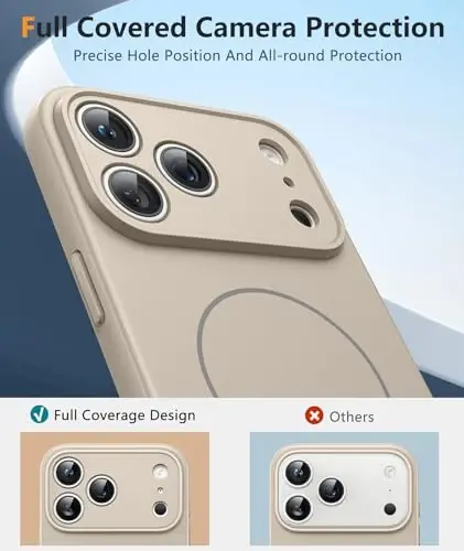 FNTCASE for iPhone 17 Pro Max Case, Fit for Magsafe, Screen Protector | Full Camera Protection, Integrated Silicone, 14FT Military Grade Drop Proof, Shockproof Protective Phone Cover, Full White - 4