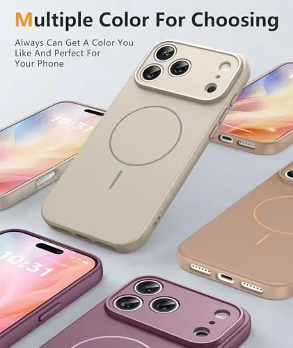 FNTCASE for iPhone 17 Pro Max Case, Fit for Magsafe, Screen Protector | Full Camera Protection, Integrated Silicone, 14FT Military Grade Drop Proof, Shockproof Protective Phone Cover, Full White - 5