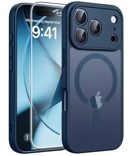 FNTCASE iPhone 17 Pro uchun g‘ilof: Magnitli muzlatilgan yarim shaffof mat harbiy darajadagi zarbaga chidamli ingichka qopqoq | To‘liq qoplangan kamera himoyasi | Ingichka tushishga chidamli bardoshli himoya g‘iloflari - 1