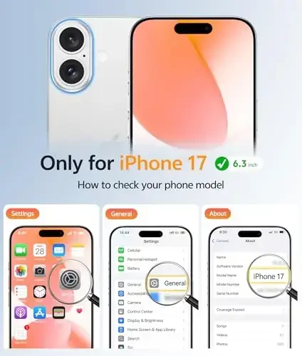 FNTCASE iPhone 17 uchun telefon g'ilofi: Magnitli yarim shaffof mat [Kamera to'liq himoyalangan] [Ekran himoyachisi] Harbiy darajadagi zarbga chidamli ingichka g'ilof zarbadan himoya qiluvchi g'iloflar - Apelsin 