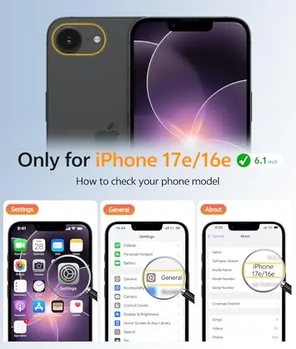FNTCASE for iPhone 17e/ iPhone 16e Case, Fit for Magsafe, Screen Protector | Translucent Matte Magnetic Back, 14FT Military Grade Drop Protection, Shockproof Protective Phone Cover, Purple - 2