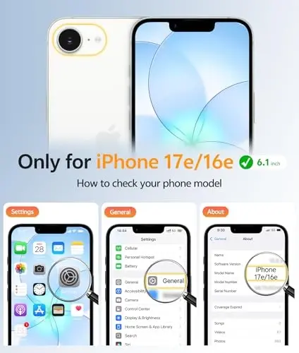 FNTCASE for iPhone 17e Case: iPhone 16e Phone Case [Compatible with Magsafe] Translucent Matte Cases with [Screen Protector] Military Grade Shockproof Protective Phone Cover - Light Blue - FNTCASE (1)