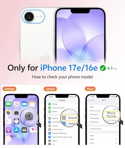 FNTCASE for iPhone 17e Case: iPhone 16e Phone Case [Compatible with Magsafe] Translucent Matte Cases with [Screen Protector] Military Grade Shockproof Protective Phone Cover - Light Purple - 2