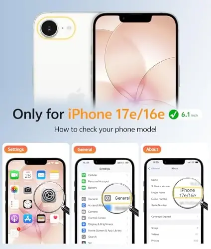 FNTCASE for iPhone 17e Case: iPhone 16e Phone Case [Compatible with Magsafe] Translucent Matte Cases with [Screen Protector] Military Grade Shockproof Protective Phone Cover - Desert Gold - 2
