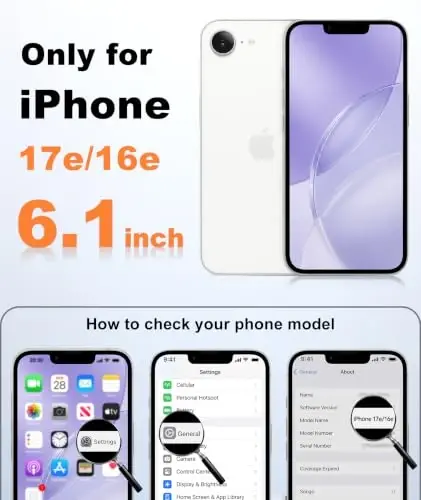 FNTCASE for iPhone 17e/16e Case Light Purple: Translucent Fit for MagSafe | With Screen Protector, Magnetic Full Camera Protection Slim Cases, 14FT Military Grade Drop Tested, Matte Shockproof Cover - 2