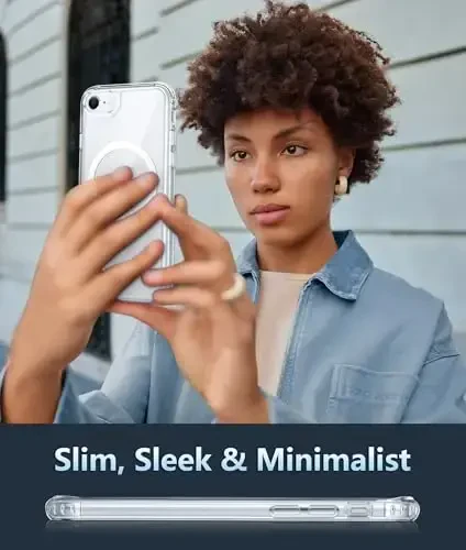 FNTCASE iPhone SE 3rd(2022) uchun g'ilof: iPhone SE 2nd(2020) g'ilofi Magnit harbiy darajadagi tushishdan himoya Sariqlikka qarshi mobil telefon qopqog'i - zarbga chidamli shaffof g'iloflar - 4,7 dyuym (A-Shaffof) - 6