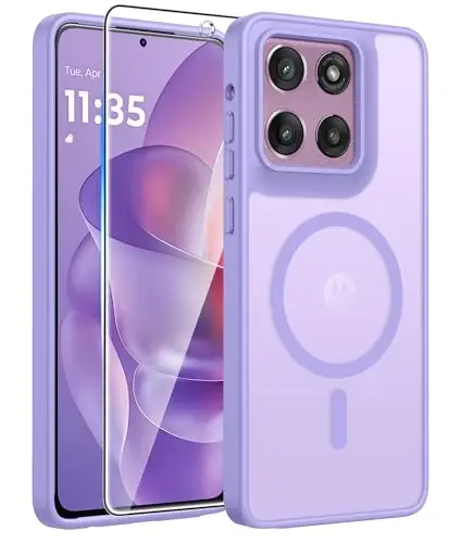 FNTCASE Moto G Stylus 5G 2026 G‘ilofi uchun: Motorola G Stylus 2025 G‘ilofi [Magsafe bilan mos keladi] [Ekran himoyachisi] bilan yarim shaffof matli g‘iloflar Harbiy darajadagi zarbaga chidamli himoya telefon qopqog‘i - 1
