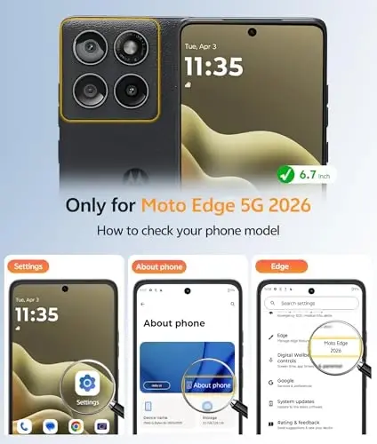 FNTCASE Motorola Edge 2026 uchun magnit g‘ilof: [Magsafe bilan mos keladi] [Ekran himoyachisi] bilan shaffof mat g‘iloflar Harbiy darajadagi zarbaga chidamli himoya telefon qopqog‘i (6,5 dyuym/Ko‘k) - FNTCASE (1)
