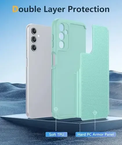 FNTCASE Motorola Moto G-5G-2025 uchun g'ilof: Moto G Power 2025 g'ilof Ikki qavatli himoya O'ta bardoshli mobil telefon qopqog'i Zarbadan himoya Qattiq sirpanmaydigan teksturali - Moto G 2025 uchun harbiy himoya - 3