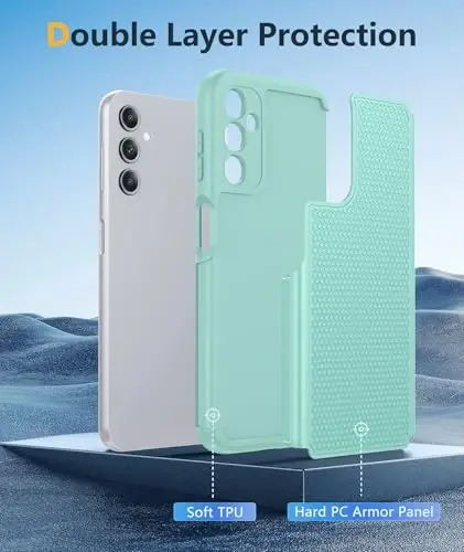 FNTCASE Motorola Moto G-5G-2025 uchun g'ilof: Moto G Power 2025 g'ilof Ikki qavatli himoya O'ta bardoshli mobil telefon qopqog'i Zarbadan himoya Qattiq sirpanmaydigan teksturali - Moto G 2025 uchun harbiy himoya - 3