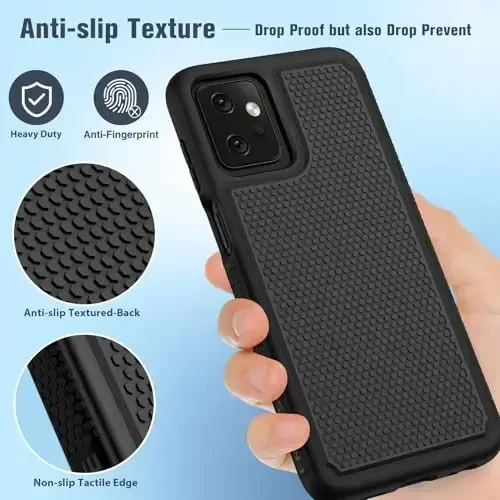 FNTCASE Motorola Moto G-Power-5G 2023 uchun G'ilof: Moto G 5G 2023 G'ilof Ikki Qavatli Zarba o'tkazmaydigan Himoya Tuzilgan Dizayn Mobil Telefon Qopqog'i Og'ir Rugged Tough Back Hardshell Hybrid Yengil Asosiy G'ilof - 5