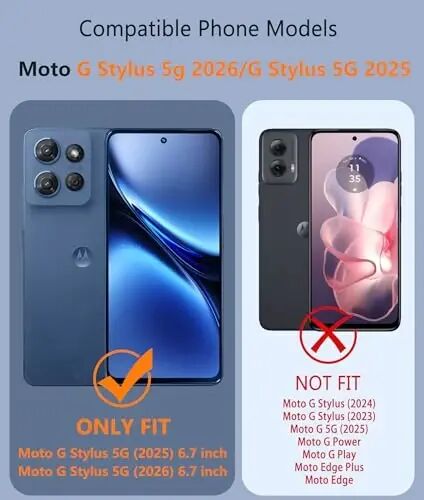 FNTCASE for Motorola Moto G Stylus-2025/Stylus-2026 Case: Military Grade Drop Protection Anti Yellowing Cell Phone Cover - Rugged Shockproof Protective Bumper Transparent Cases(Clear) 
