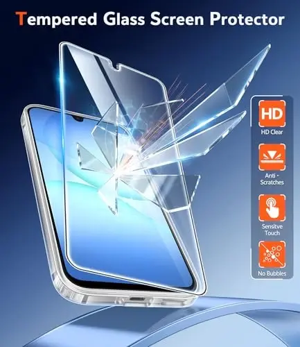 FNTCASE Samsung Galaxy A17-5G g‘ilofi: Galaxy A16 g‘ilofi shaffof magnitli telefon g‘iloflari, ekran himoyachisi bilan, Magsafe, yupqa, mustahkam, zarbaga chidamli, himoya qiluvchi shaffof telefon qopqog‘i bilan mos keladi - 3