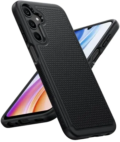 FNTCASE Samsung Galaxy A25 uchun g'ilof: Galaxy A25 5G telefon g'ilofi Ikki qatlamli himoya telefon qopqog'i Rugged butun tanani tushishdan himoya qiluvchi zarbga chidamli telefon g'ilofi (qora) 