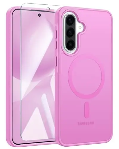 FNTCASE Samsung Galaxy A36-5G g‘ilof: Galaxy A56 5G g‘ilof uchun Magnitli yarim shaffof mat zarbaga chidamli yupqa telefon qopqog‘i - Harbiy darajadagi tushishga qarshi qattiq orqa barmoq iziga qarshi himoya g‘ilof - 6.7 dyuym 