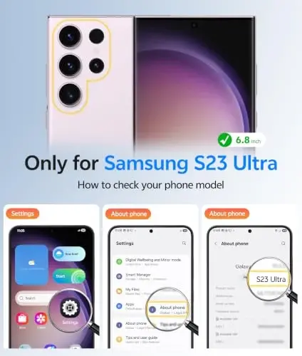 FNTCASE Samsung Galaxy S23 Ultra uchun g‘ilof: [Magsafe bilan mos] Magnitli shaffof mat barmoq iziga qarshi telefon qopqog‘i, harbiy darajadagi zarbaga chidamli himoya g‘ilofi - 2