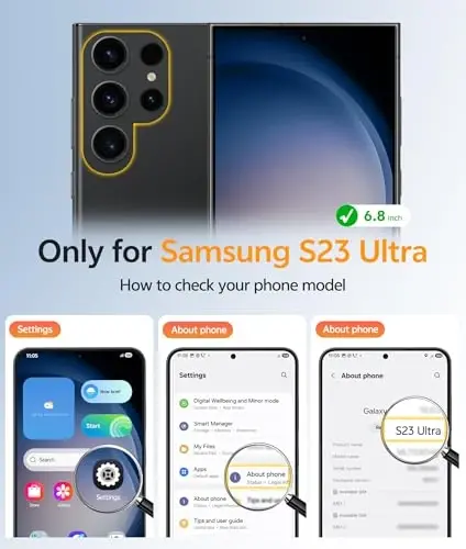 FNTCASE Samsung Galaxy S23 Ultra uchun g‘ilof: [Magsafe uchun mos] Magnitli yarim shaffof mat barmoq iziga qarshi uyali telefon qopqog‘i Harbiy darajadagi zarbaga chidamli himoya g‘ilofi - 2