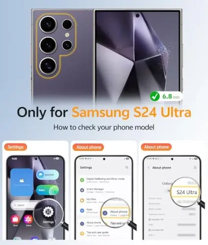 FNTCASE for Samsung Galaxy S24 Ultra Case, Compatible with Magsafe | Screen Protector, Full Camera Protection, Translucent Matte, 14FT Military Grade Drop Proof, Protective Phone Cover - FNTCASE (1)