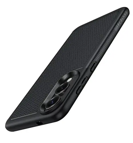 FNTCASE Samsung Galaxy S25 Edge uchun: Yengil mobil telefon qopqog'i Harbiy darajadagi tushishdan himoya Nosilkali teksturali orqa | Qo'pol zarbga chidamli himoya bamper qutilari(Qora) 