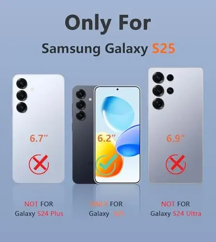 FNTCASE Samsung Galaxy S25 uchun g'ilof: Ikki qavatli, yuqori yuklamali mobil telefon himoya qopqog'i, zarbga chidamli, sirpanmaydigan teksturali - Harbiy tomchidan himoya tamponi - 2025, 6.2 dyuym (Burgundi) - FNTCASE (1)