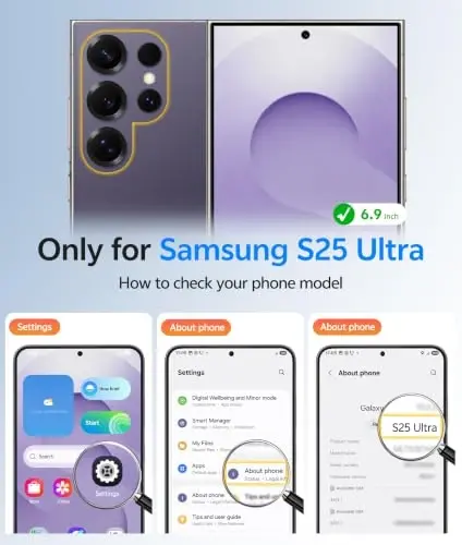 FNTCASE for Samsung Galaxy S25 Ultra Case, Compatible with Magsafe | Screen Protector, Full Camera Protection, Translucent Matte, 14FT Military Grade Drop Proof, Protective Phone Cover - 2