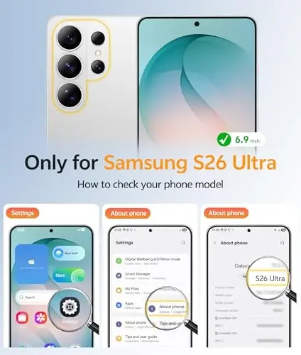 FNTCASE Samsung Galaxy S26-Ultra Ғilifi: [Magsafe uchun mos] [To‘liq Kamera Himoyasi] [Ekran Himoyachisi] bilan Shaffof Mat Ғiliflar Harbiy Darajadagi Zarbga Chidamli Himoya Telefon Qoplami - Shuvoq Yashil - 2