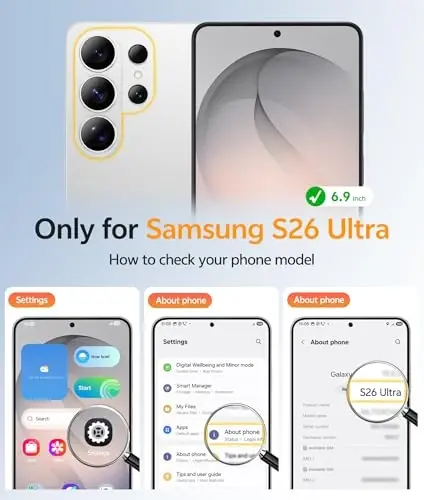 FNTCASE for Samsung Galaxy S26-Ultra Case: [Fit for Magsafe] [Full Camera Protection] Translucent Matte Cases with [Screen Protector] Military Grade Shockproof Protective Phone Cover - Gray - FNTCASE (1)