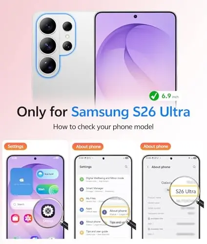 FNTCASE for Samsung Galaxy S26 Ultra Case, Compatible with Magsafe | Screen Protector, Full Camera Protection, Translucent Matte, 14FT Military Grade Drop Proof, Protective Phone Cover - 2