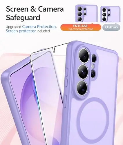FNTCASE for Samsung Galaxy S26 Ultra Case, Compatible with Magsafe | Screen Protector, Full Camera Protection, Translucent Matte, 14FT Military Grade Drop Proof, Protective Phone Cover - 4