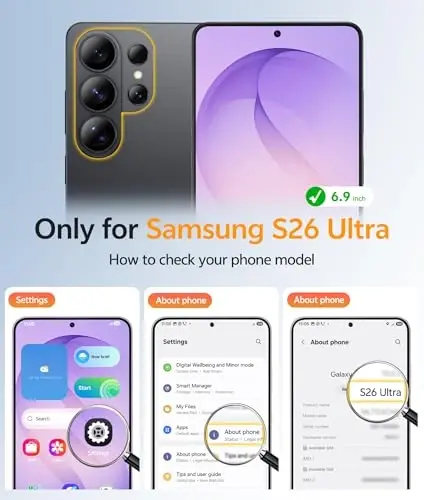 FNTCASE for Samsung Galaxy S26-Ultra Case: [Fit for Magsafe] [Full Camera Protection] Translucent Matte Cases with [Screen Protector] Military Grade Shockproof Protective Phone Cover - Purple - FNTCASE (1)