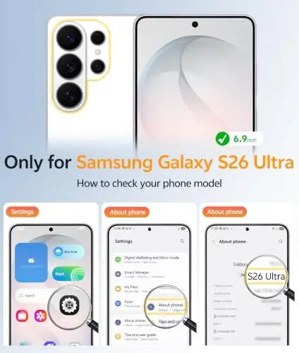 FNTCASE for Samsung Galaxy S26 Ultra Case Clear, Fit for Magsafe | Screen Protector, Anti Yellowing Magnetic Back, 14FT Military Grade Drop Protection, Shockproof Protective Phone Cover - 2