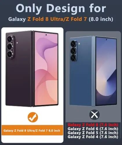 FNTCASE for Samsung Galaxy Z-Fold-8-Ultra Case Samsung Z Fold 7 Clear Case | Compatible with Magsafe, Screen Protector, Anti Yellowing, Military Grade Drop Protection, Shockproof, Transparent Cases - 2