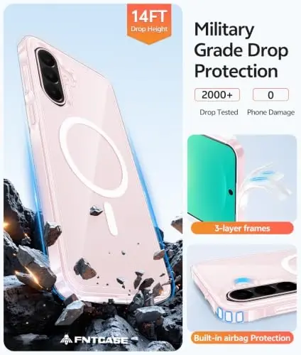 FNTCASE uchun Galaxy A27 5G Telefon Gilof: Samsung A27 Giloflari uchun [Magsafe bilan mos keladi] [Ekran himoyasi] Harbiy darajadagi tushishdan himoya qilish, sariqqa qarshi tiniq orqa, yupqa zarbaga chidamli himoya qopqog'i - Tiniq - 6