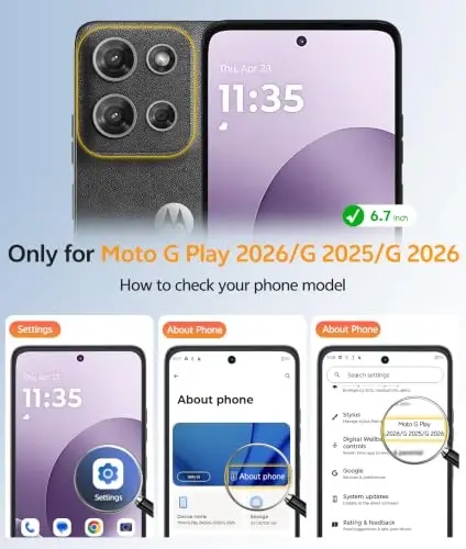 FNTCASE uchun Moto G 2026/2025 g‘ilofi: Motorola Moto G Play 5G 2026 G‘ilofi [Magsafe bilan mos keladi] [Ekran himoya oynasi] bilan yarim shaffof mat g‘iloflar Harbiy darajadagi zarbaga chidamli himoya telefon qopqog‘i - Binafsharang - 2