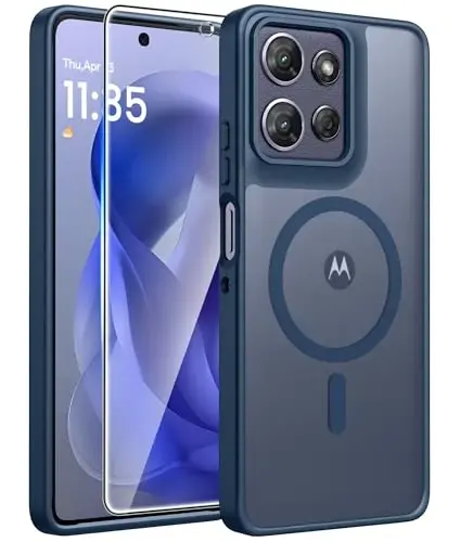 FNTCASE uchun Moto G Power 2026 G‘ilofi: Motorola Moto G Power 5G 2025 G‘ilofi [Magsafe bilan mos keladi] [Ekran himoyasi] harbiy darajadagi zarbaga chidamli himoya telefon qoplami bilan shaffof mat g‘iloflar 