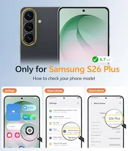 FNTCASE uchun Samsung Galaxy S26+ Plus g‘ilofi: [Magsafe uchun mos] [To‘liq kamera himoyasi + Ekran himoyachisi] Shaffof matli Harbiy darajadagi - S26 Plus uchun zarbaga chidamli himoya telefon qopqog‘i - Yashil - 2