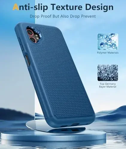 FNTCASE XCover 7 Pro Case uchun: XCover 6 Pro Samsung Galaxy ikki qatlamli zarbga chidamli himoya kuchli telefon qopqog'i sirpanmaydigan teksturali orqa qattiq qobiq - harbiy tomchidan himoya (ko'k) - 5