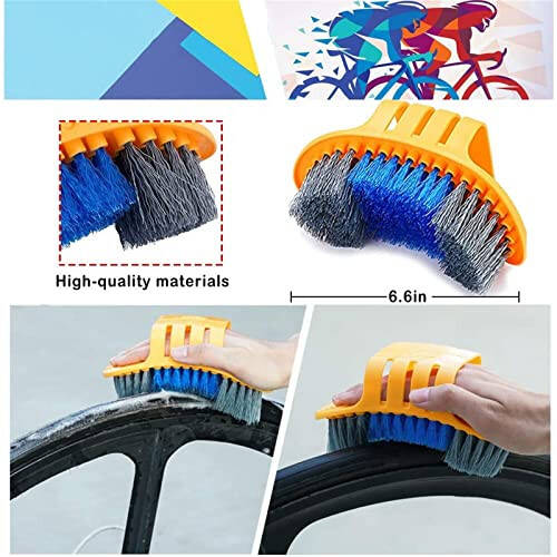 Focopot Bike Cleaning Kit (9pcs), Including Chain Cleaner for Cycling, Bicycle Clean Brush Tools for Mountain/MT/Road/BMX Bike - 3