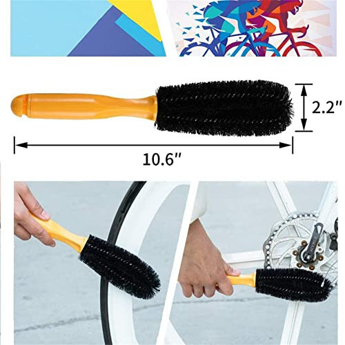 Focopot Bike Cleaning Kit (9pcs), Including Chain Cleaner for Cycling, Bicycle Clean Brush Tools for Mountain/MT/Road/BMX Bike - 4