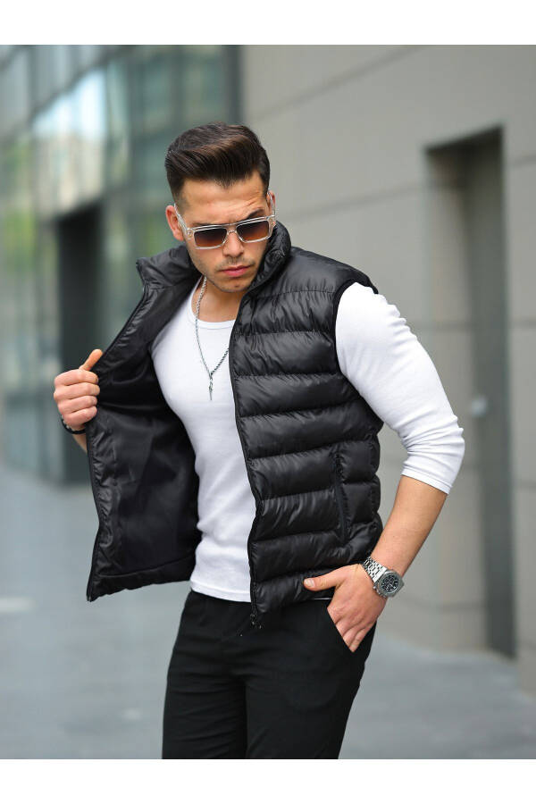 Focus Store Black Puffer Vest - 1