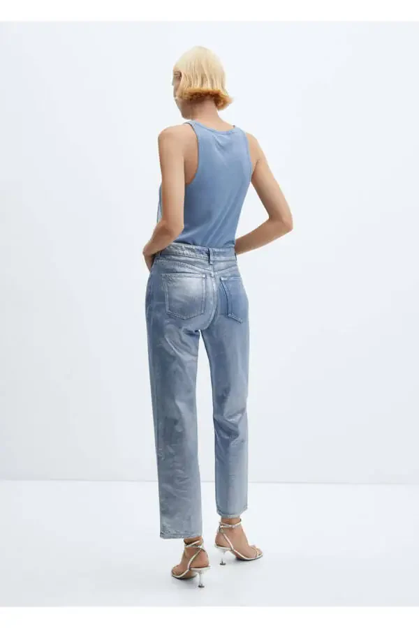 Foil Straight Leg Jeans - 4