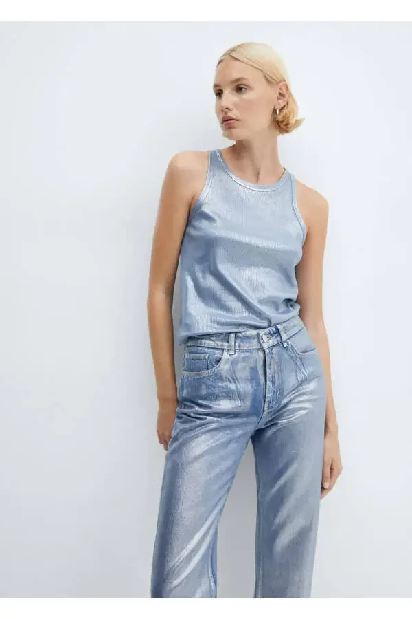 Foil Straight Leg Jeans - 7