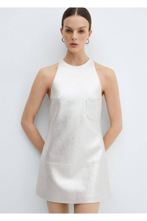 Foiled Short Dress - 1
